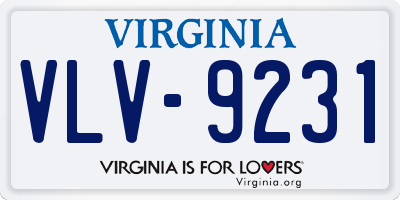 VA license plate VLV9231