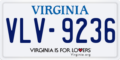 VA license plate VLV9236