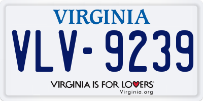 VA license plate VLV9239