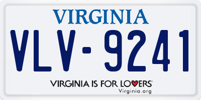 VA license plate VLV9241