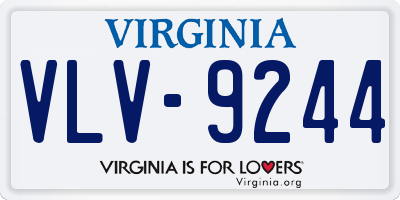 VA license plate VLV9244