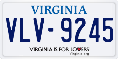 VA license plate VLV9245