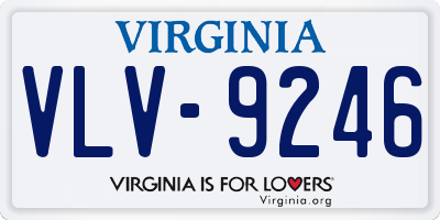 VA license plate VLV9246