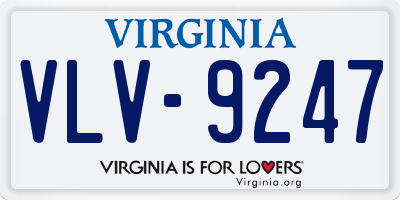 VA license plate VLV9247