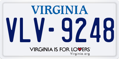 VA license plate VLV9248