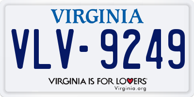 VA license plate VLV9249