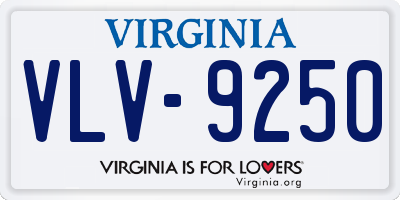 VA license plate VLV9250