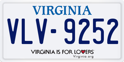 VA license plate VLV9252