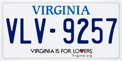 VA license plate VLV9257