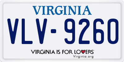 VA license plate VLV9260