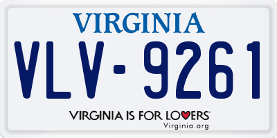 VA license plate VLV9261