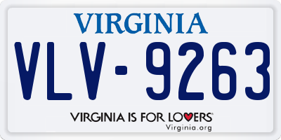 VA license plate VLV9263