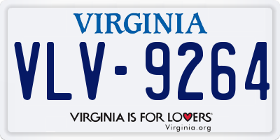 VA license plate VLV9264