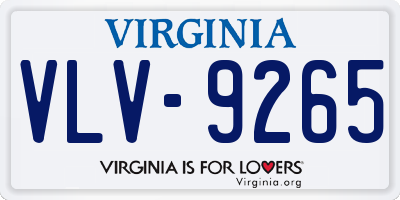 VA license plate VLV9265