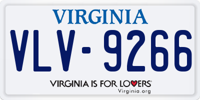 VA license plate VLV9266