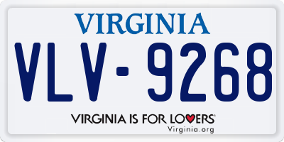 VA license plate VLV9268