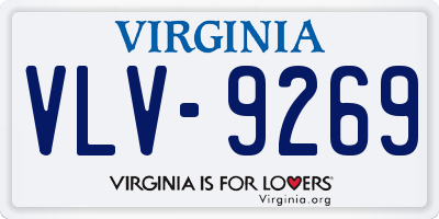 VA license plate VLV9269