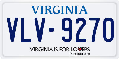 VA license plate VLV9270