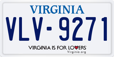 VA license plate VLV9271