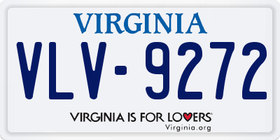 VA license plate VLV9272