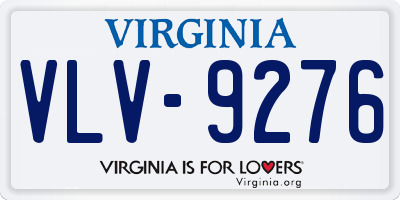 VA license plate VLV9276