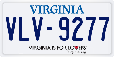 VA license plate VLV9277