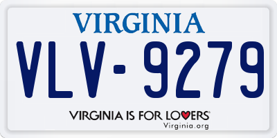 VA license plate VLV9279