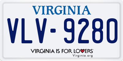 VA license plate VLV9280