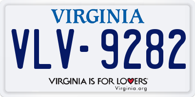 VA license plate VLV9282