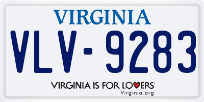 VA license plate VLV9283