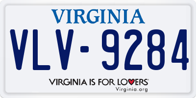 VA license plate VLV9284