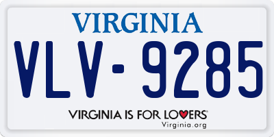 VA license plate VLV9285