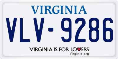 VA license plate VLV9286