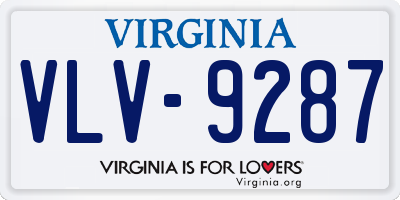 VA license plate VLV9287