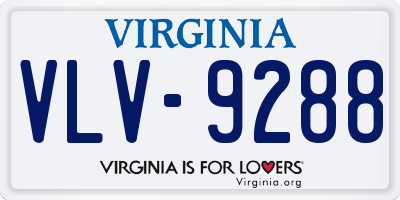 VA license plate VLV9288