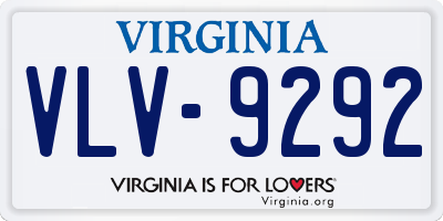 VA license plate VLV9292