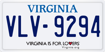 VA license plate VLV9294