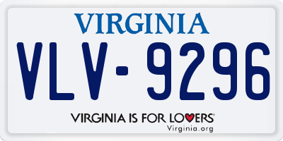 VA license plate VLV9296