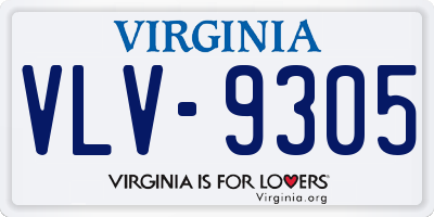 VA license plate VLV9305