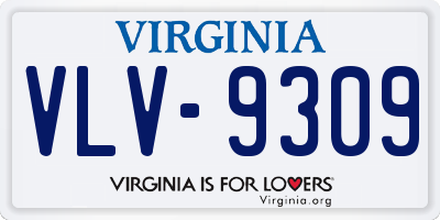 VA license plate VLV9309