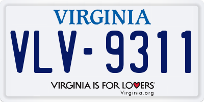 VA license plate VLV9311