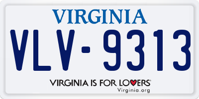 VA license plate VLV9313