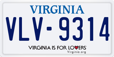 VA license plate VLV9314