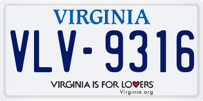 VA license plate VLV9316