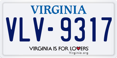 VA license plate VLV9317