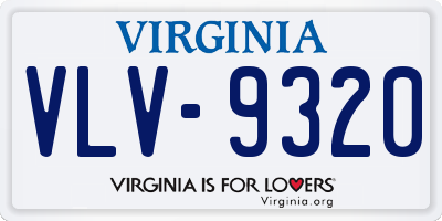 VA license plate VLV9320