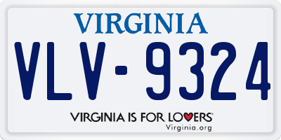 VA license plate VLV9324