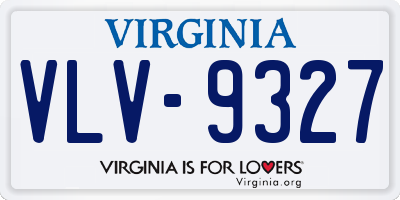 VA license plate VLV9327