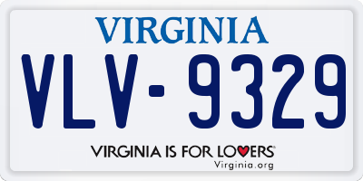 VA license plate VLV9329