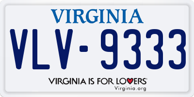 VA license plate VLV9333